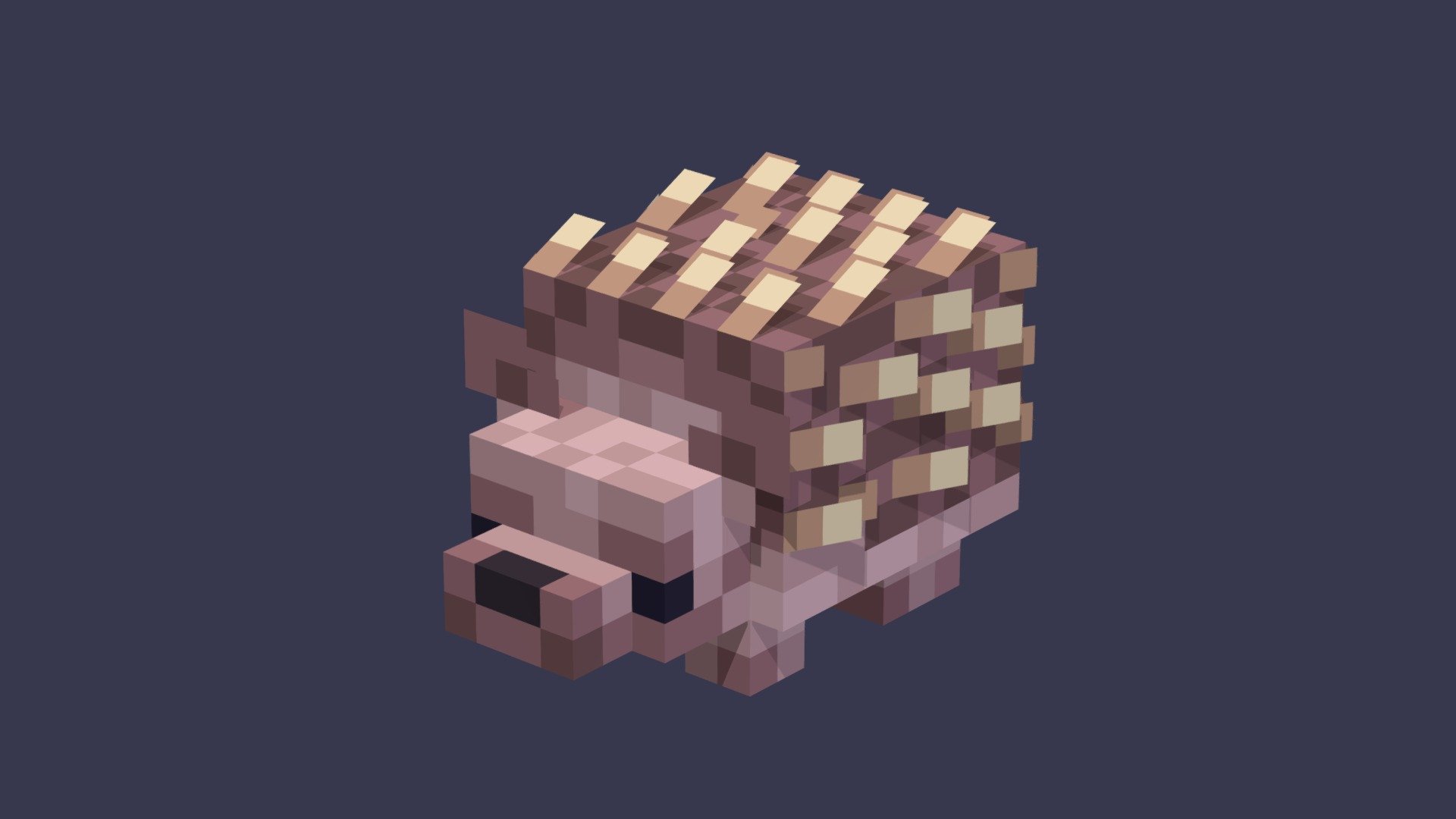 Hedgehog model for use in Minecraft 3d model