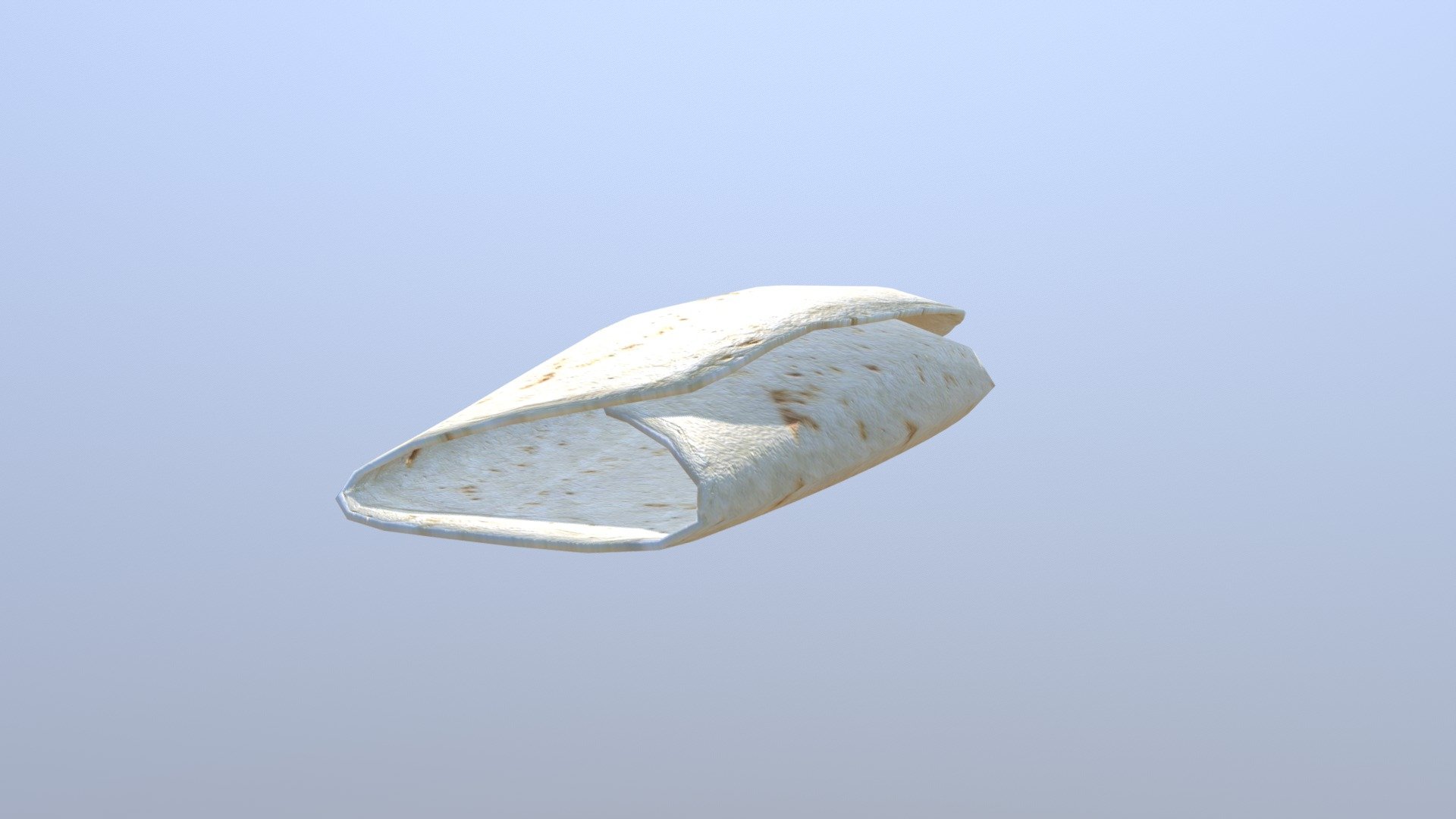 An empty tortilla. Fresh from the stove and ready for filling! - Empty Burrito Tortilla - Download Free 3D model by TiimB 3d model
