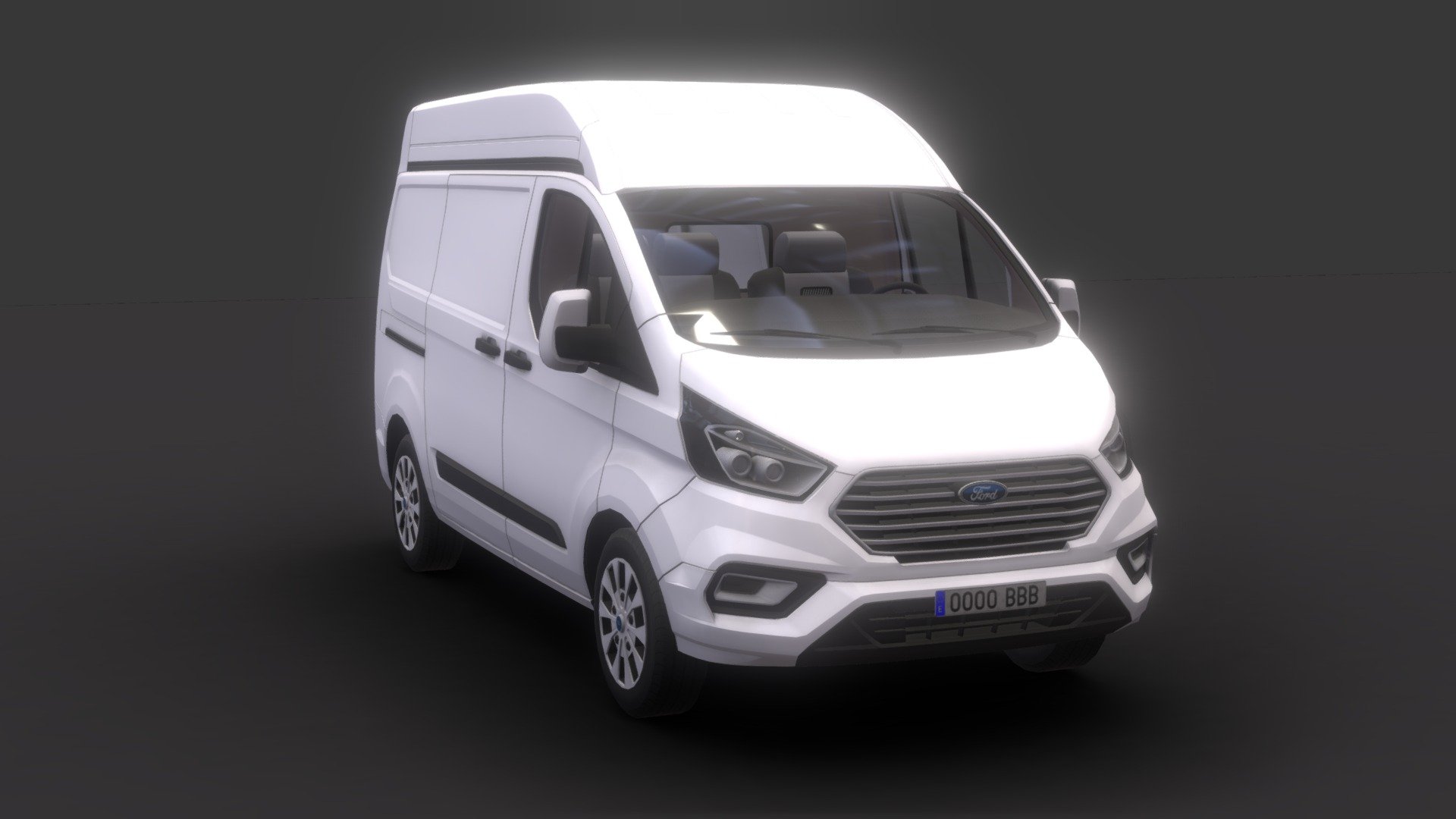 Ford Transit Custom L1H2 2020 - Buy Royalty Free 3D model by codexito 3d model