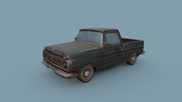 Random pickup truck vintage, rusty, classic, rusted, old, 1970s, pickuptruck, pickup-car, gameart, car