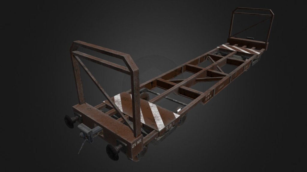A fictional container wagon. Used in a unreal 4 scene that I’m working on 3d model