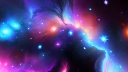 Stylized skybox, vibrant Nebula 002 scene, sky, 360, clouds, level, rose, day, stars, sunny, panorama, leveldesign, casual, dreamy, milkyway, 6k, wallpaper, skybox, nebula, cloudy, vibrant, cubemap, cartoon, stylized, blue, anime, black, space, environment, noai, createdwithai