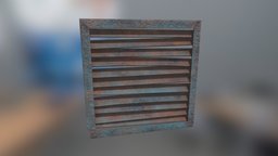 Ventilation Grille rust, rusty, metal, old, ironwork, iron, vent, lattice, ventilation, grille, substancepainter, substance, engineering, industrial