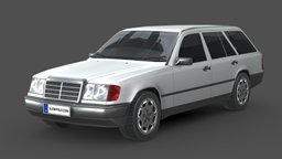 Mercedes-Benz E-Class W124 power, vehicles, tire, cars, drive, luxury, vintage, wagon, speed, classic, automotive, benz, old, mercedes, mercedes-benz, e-class, 90s, w124, station-wagon, vehicle, lowpoly, car, mercy-e-class