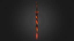 Coiled Sword from Dark Souls (Firelink) videogame, fire, darksouls, darksouls3, soulslike, weapon, game, blender, blender3d, gameart, sword, firelink, firelink_shrine, coiledsword