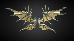 wing bow, wings, wings3d, fbx, esmeralda, bow-weapon, character, animation, wing, noai, createdwithai