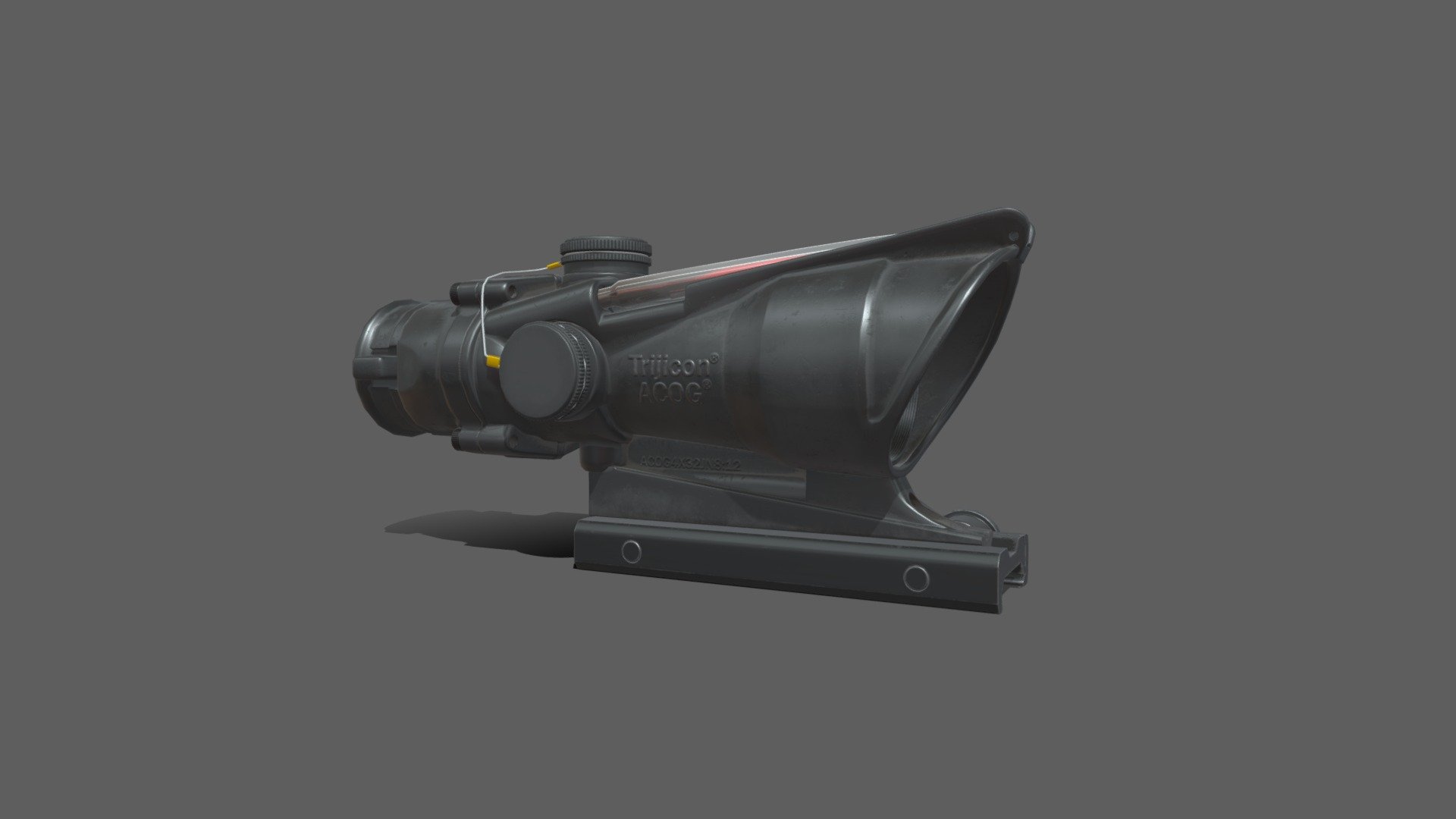 This is my attempt at the Trilux ACOG 4x Scope, love to hear your feedback!
https://www.artstation.com/artwork/68Wwyw - Trilux ACOG 4x Scope - 3D model by Lin0004 3d model