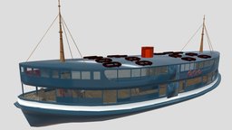 Ferri ocean, shipping, water, ferry, freight, watercraft, ferri, game, vehicle, lowpoly, low, poly, ship, container, sea, gameready, boat, ferryboat, ferry-boat, 3dwatercraft, industrialwatercraft
