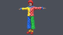 Clown costume clown, clothes, costume, game-model
