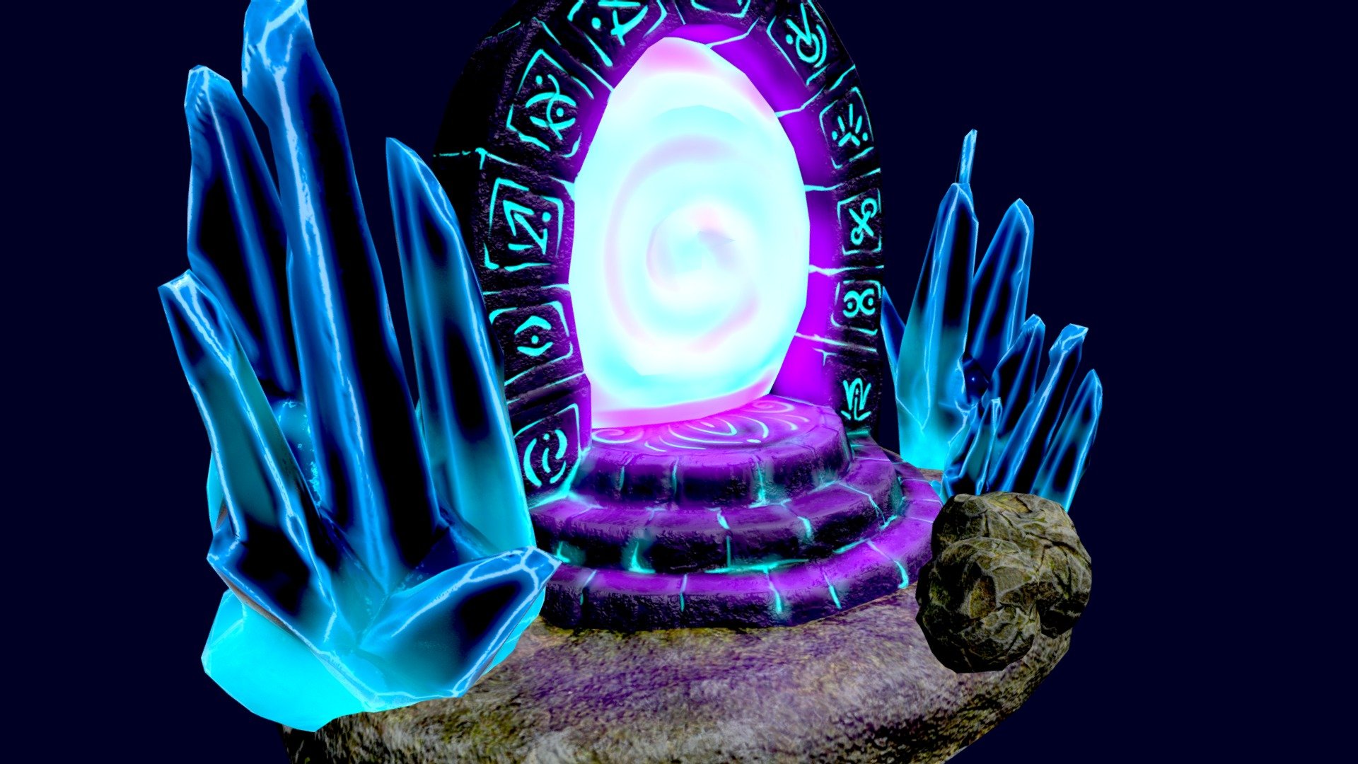 This model is one of the elements of the project “The Cave of Eternity”. https://sketchfab.com/3d-models/the-cave-of-eternity-db7952f26213449ea35a7f6099b91005 - Portal (object №2) - Download Free 3D model by salinaforr 3d model