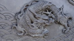 Dragon detail on a column japan, dragon