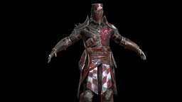 Crusader Poze armor, rpg, fighter, people, medieval, unreal, head, swordsman, crusader, weapon, character, unity, game, pbr, low, poly, animation, fantasy, human, rigged, knight, steel