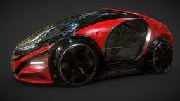 CAR 4 SCIFI (3Dpro) vehicles, cars, cyberpunk, props, props-game, vehicle, scifi, sci-fi, futuristic, car