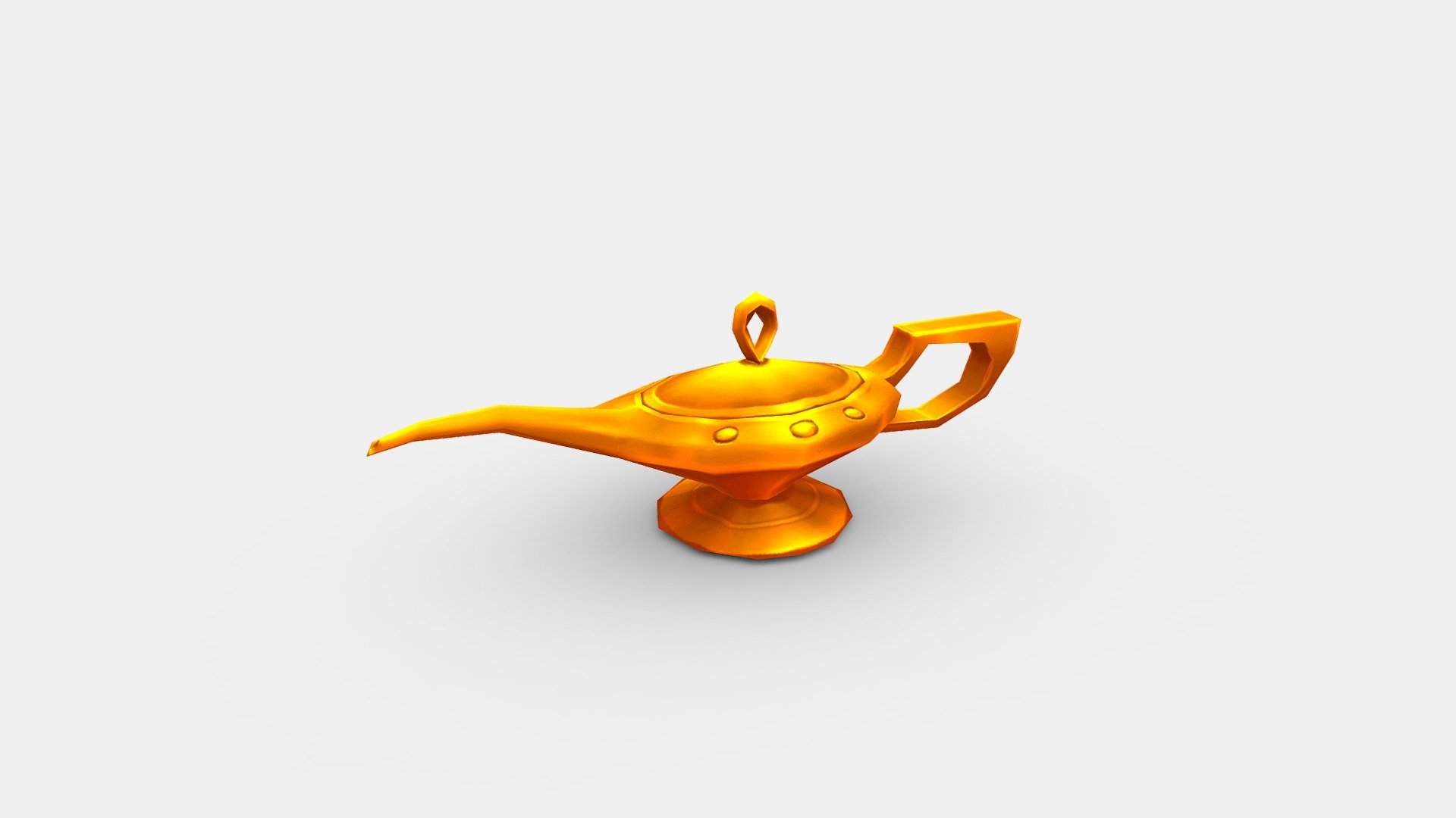 The teapot lid can be opened - Cartoon magic lamp - bronze kettle - teapot - Buy Royalty Free 3D model by ler_cartoon (@lerrrrr) 3d model