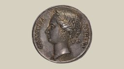 Medal of Christina, Queen of Sweden sweden, coins, medal, christina