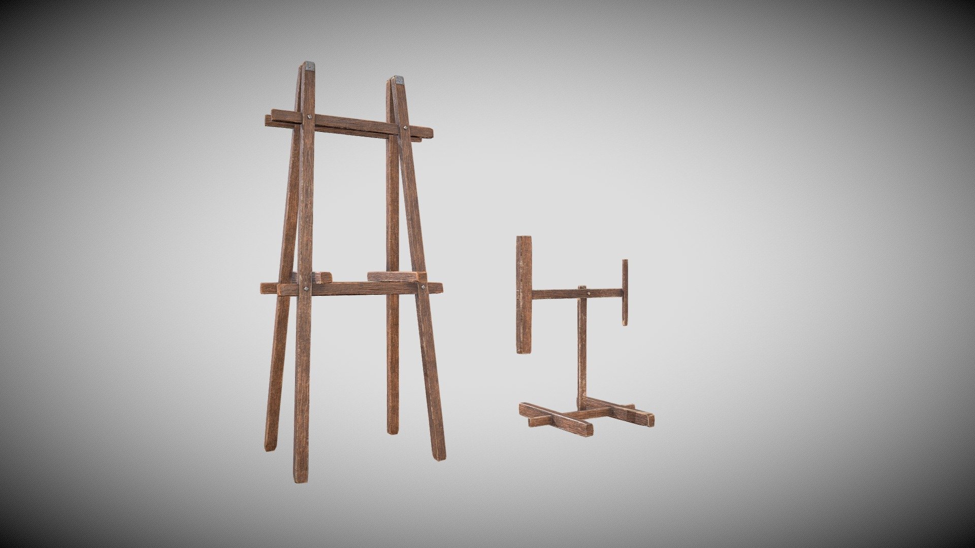These models were used in the Archer’s Paradox game, a final project for a game design program in Vancouver Film School. There is a static support and a swinging support 3d model