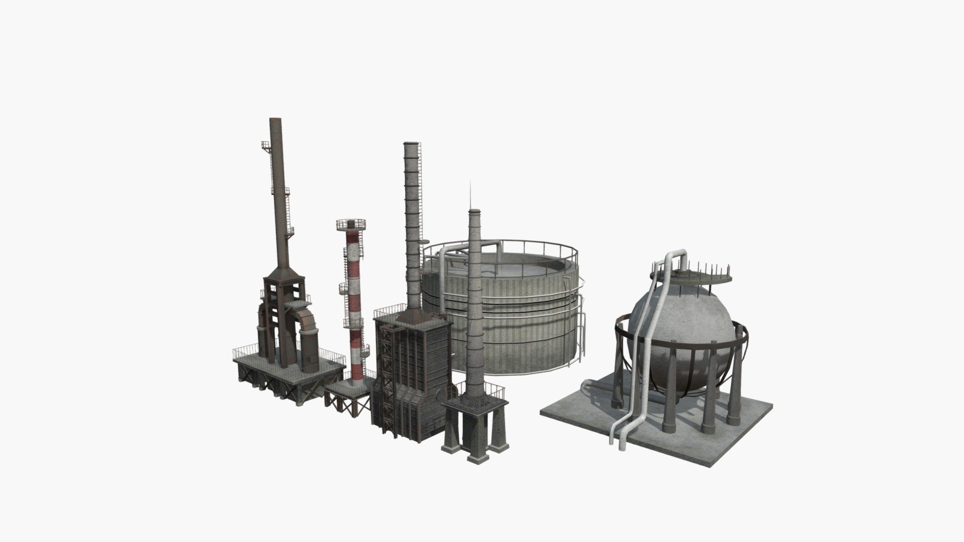 Oil Refinery - 3D model by WoWExp Technologies (@wowexptech) 3d model
