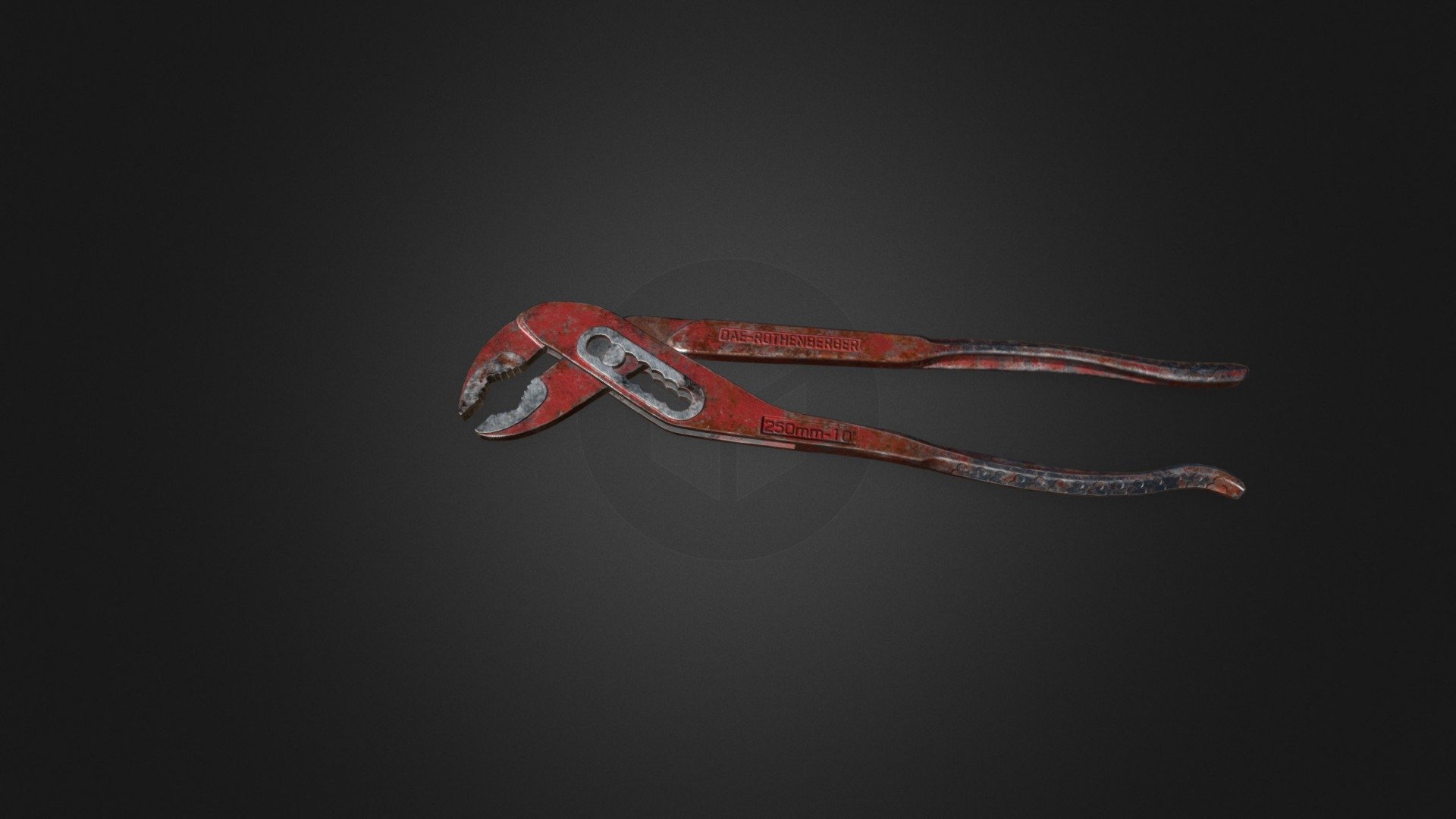 pipe wrench - 3D model by SeppeWillems 3d model