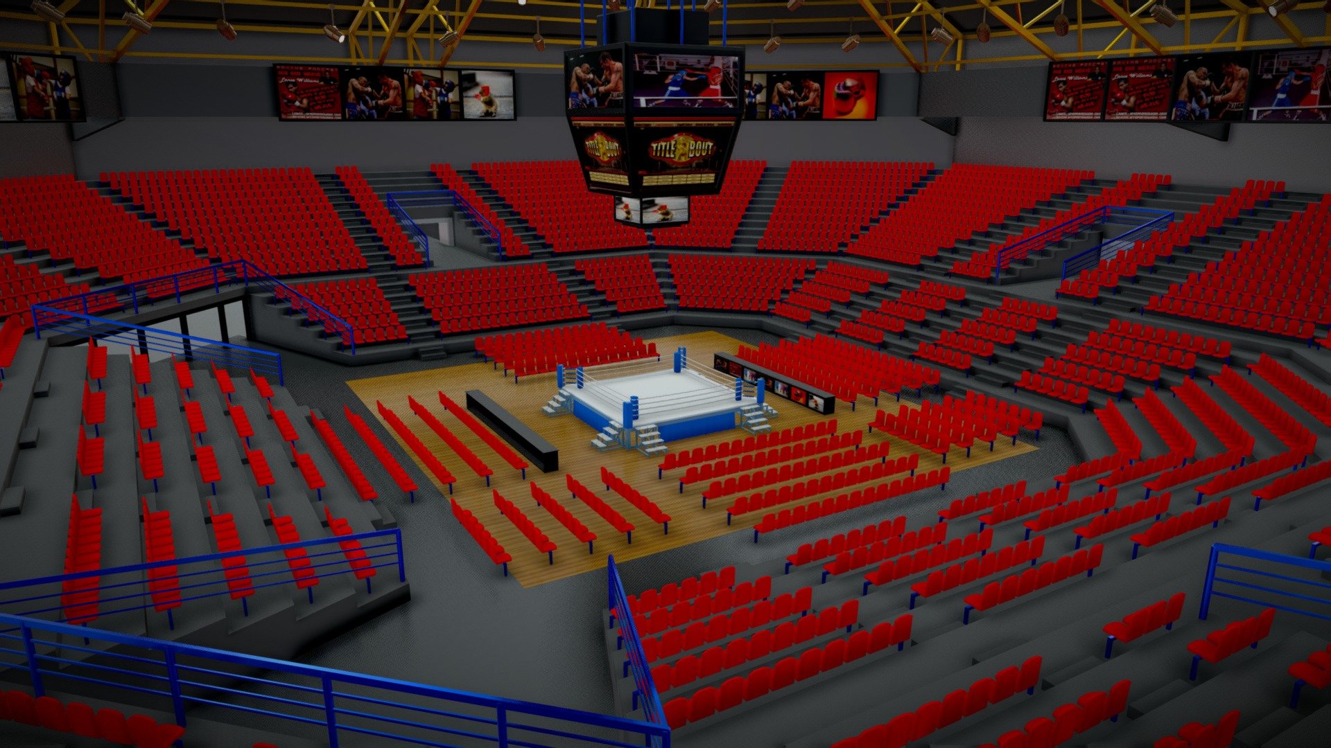 Boxing Arena - Boxing Arena 01 - Buy Royalty Free 3D model by Giimann 3d model