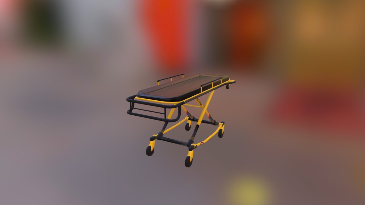 This was made to go in the back of an ambulance made by Mikephoenix and it was based off of this reference image.

This was my first model that I used 3ds Max, Headus UV Layout and Quixel to make, unwrap and texture the model, I think it turned out great, however the red, white and black stripes on the legs could have been done better, this was a great learning experience for me as i learned a good workflow and learnt how to think about how a model would be unwrapped as I was making it - Ambulance Stretcher - 3D model by Rob Kenny (@DeadlyKenny) 3d model