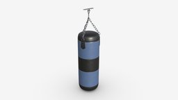 Ceiling boxing punch bag leather, ceiling, bag, fitness, gym, equipment, exercise, punch, boxing, training, punching, kick, 3d, pbr, sport