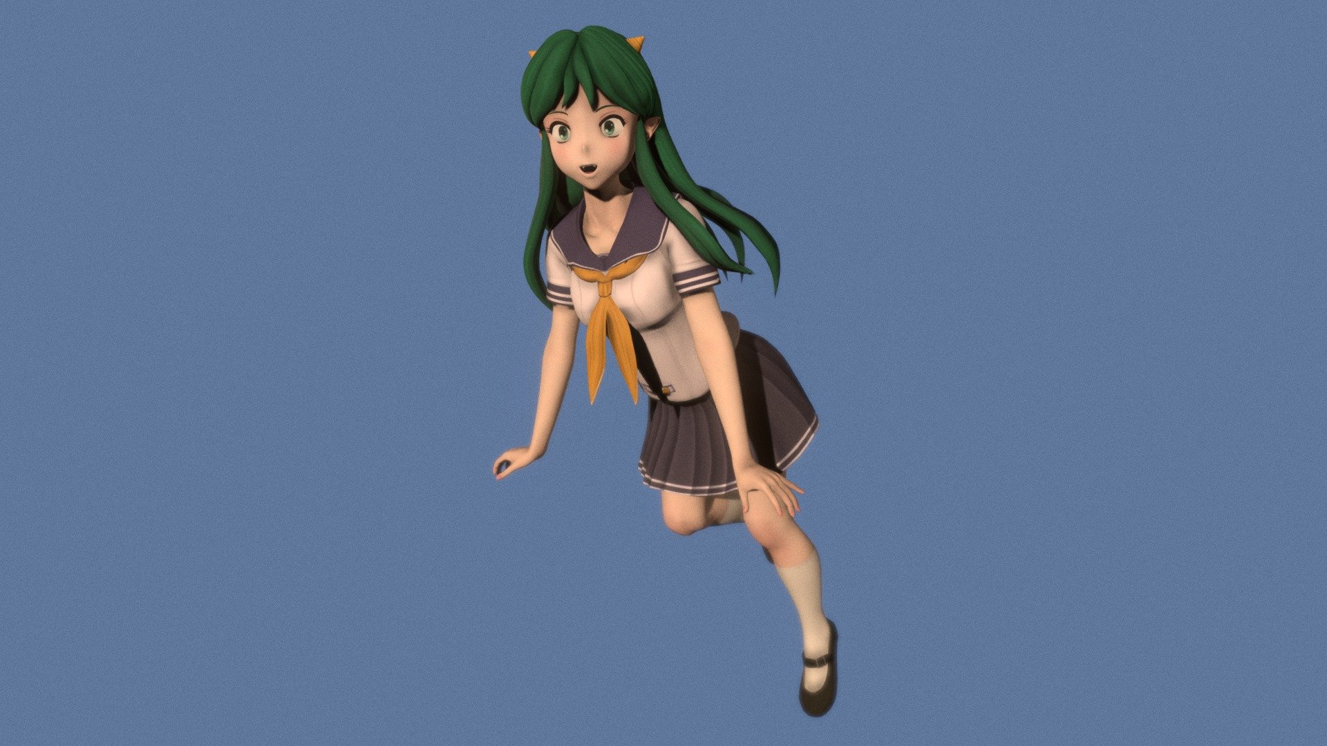 Posed model of anime girl Lum (Urusei Yatsura).

This product include .FBX (ver. 7200) and .MAX (ver. 2010) files.

Rigged version: https://sketchfab.com/3d-models/t-pose-rigged-model-of-lum-2c12ee01bd234fdf940aa0b8649c7d73

I support convert this 3D model to various file formats: 3DS; AI; ASE; DAE; DWF; DWG; DXF; FLT; HTR; IGS; M3G; MQO; OBJ; SAT; STL; W3D; WRL; X.

You can buy all of my models in one pack to save cost: https://sketchfab.com/3d-models/all-of-my-anime-girls-c5a56156994e4193b9e8fa21a3b8360b

And I can make commission models.

If you have any questions, please leave a comment or contact me via my email 3d.eden.project@gmail.com 3d model