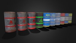 Drum tank PACK001 drum, oil, game-asset, oil-drum, 1024x1024, glb, rzyas