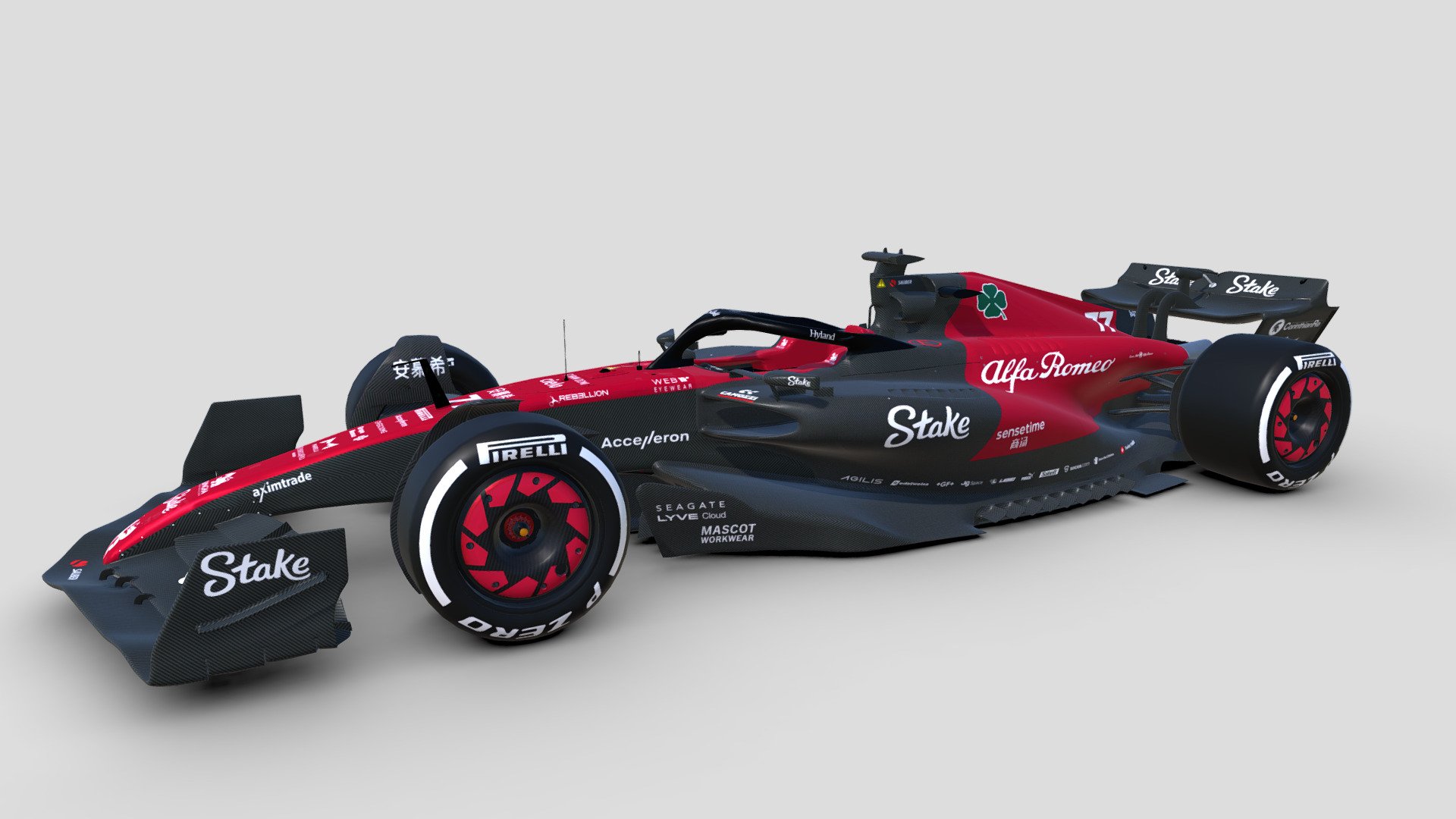 F1 2023 Alfa Romeo Stake C43 
High poly 3D model
Launch livery
Valtteri Bottas - F1 2023 Alfa Romeo Stake C43 - 3D model by Excalibur 3d model