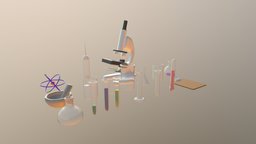 Low Poly Science Pack science, low-poly-blender, asset, lowpoly