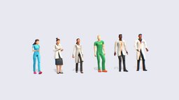 Scientist People people, lab, doctor, nurse, walking, science, woman, medic, talking, scientist, crocs, scrubs, chemist, blender, man