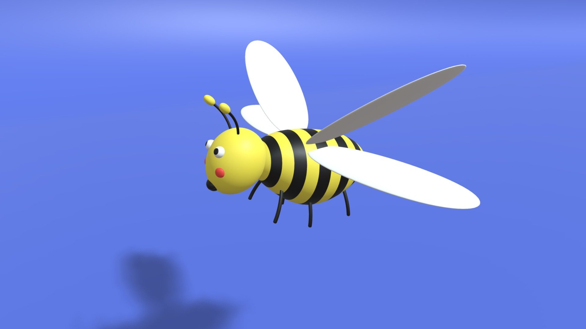 -Cute Cartoon Bee.

-This product contains 20 objects.

-Total vert: 17,209 poly: 17,042.

-Materials have the correct names.

-This product was created in Blender 2.8.

-Formats: blend, fbx, obj, c4d, dae, abc, stl, u4d glb, unity.

-We hope you enjoy this model.

-Thank you 3d model