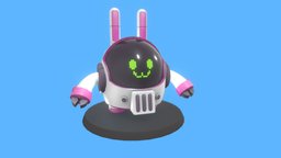 Cute Robot rabbit, cute, 3dcoat, 3dsmax, characterdesign, robot