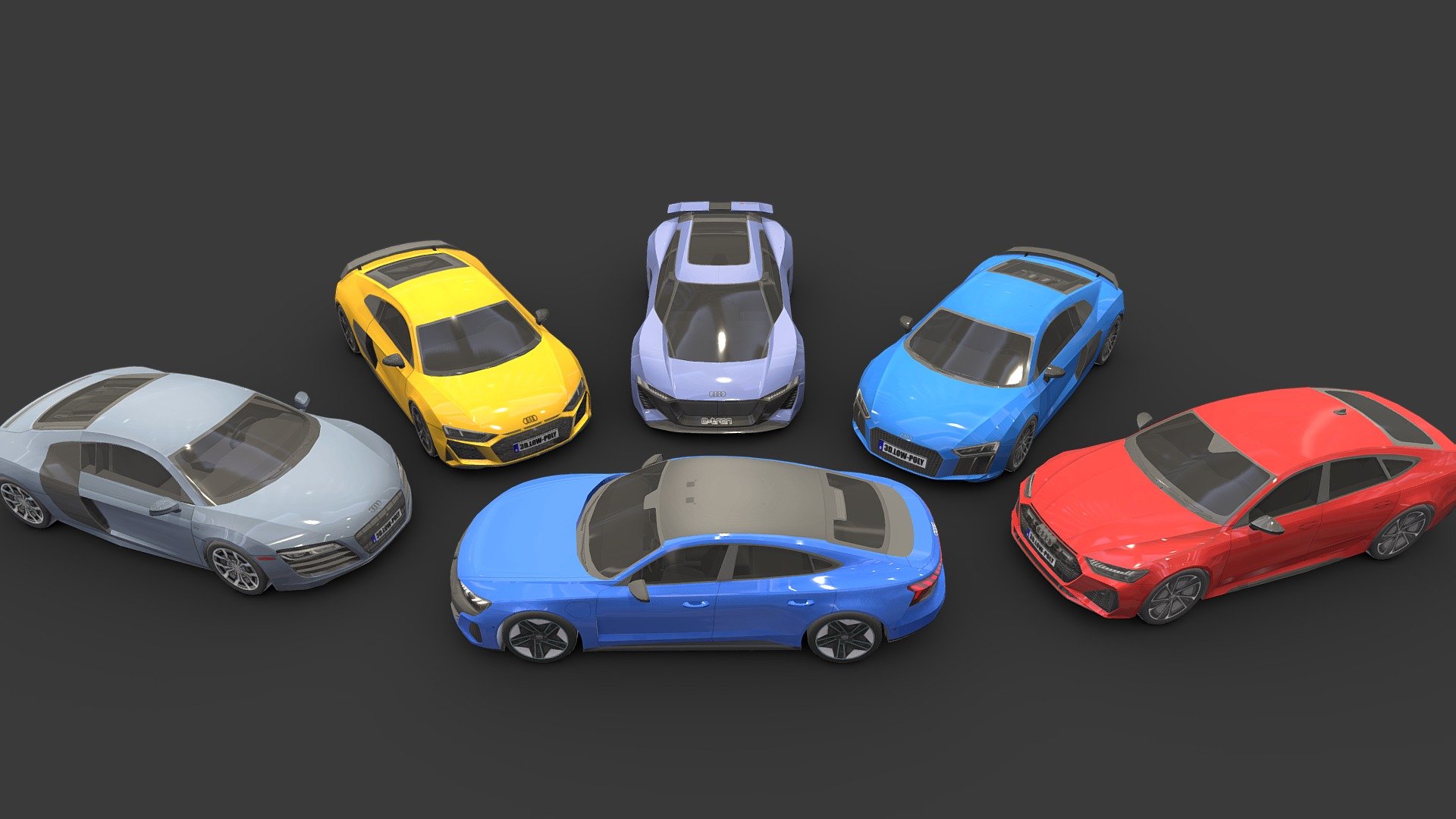 6 Audi car models in one package

cars pack low-poly (6)

You can use all of these vehicles in your games.

the inside of these models are designed simply so it is low_poly and it can be used for any game.

Low poly

The car body has a psd texture and you can change the color of the body.

UV mapping : yes

6 models

Average poly count:12/000 tris.

Textures size : 4096 * 2048 ( png*psd )

Textures High Quality


- - - - - - - - - - - - You Can make 3d models by yourself - - - - - - - - - - - -
- - - - - - - - - - - - - - but spent time will cost dearer - - - - - - - - - - - - -
 - 6 Audi car models in one package - Buy Royalty Free 3D model by Sidra (@Sidramax) 3d model