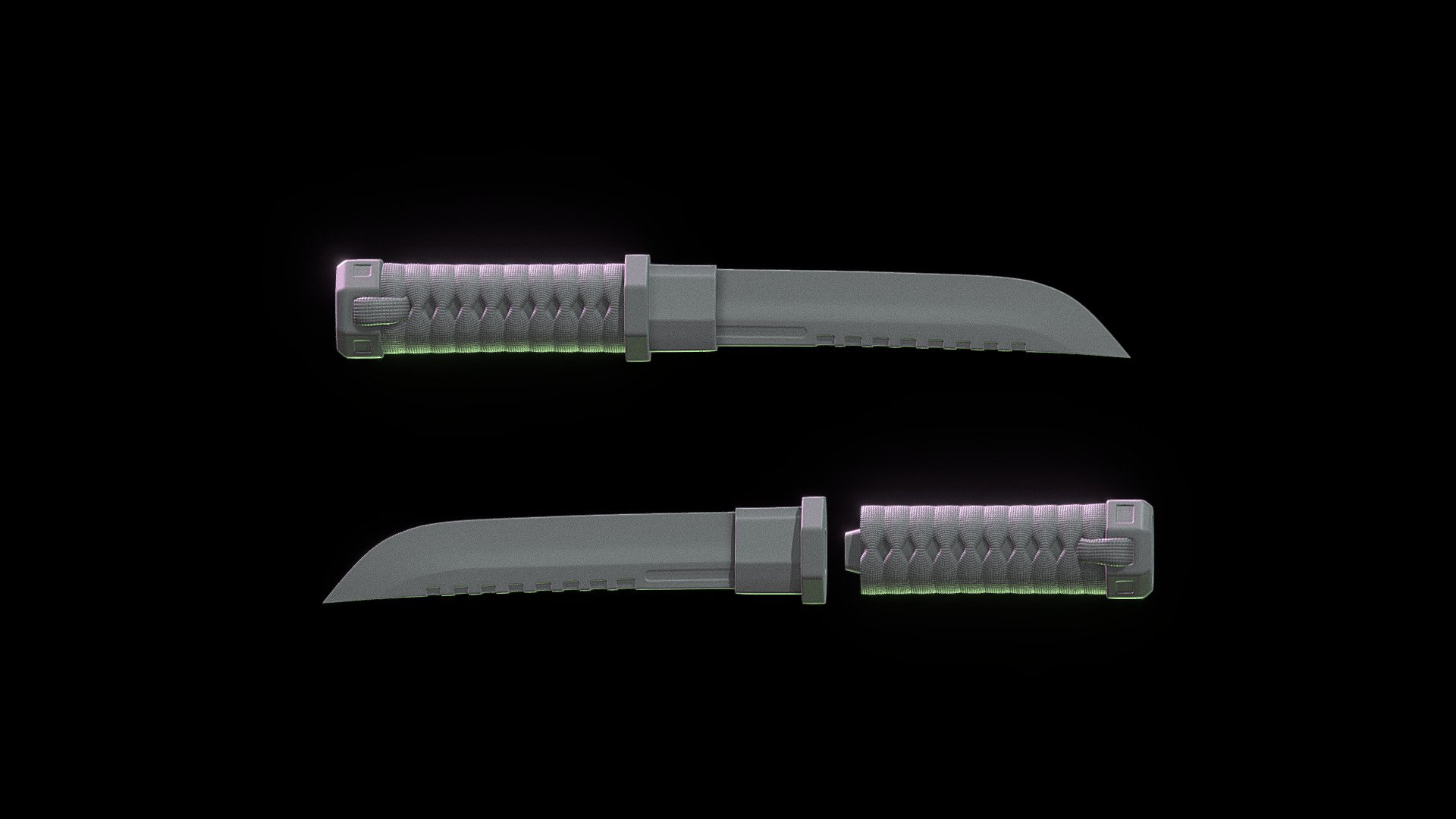 Watertight
Highpoly decimated 

Files attached.

Let me know if you have any requests.

Enjoy! - Katana Knife - 3D printing - Buy Royalty Free 3D model by Omassyx 3d model