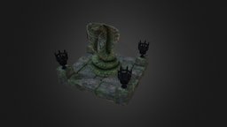 Snake dungeon, snake, statue, cubepuzzle, 3d-model-environment, unity