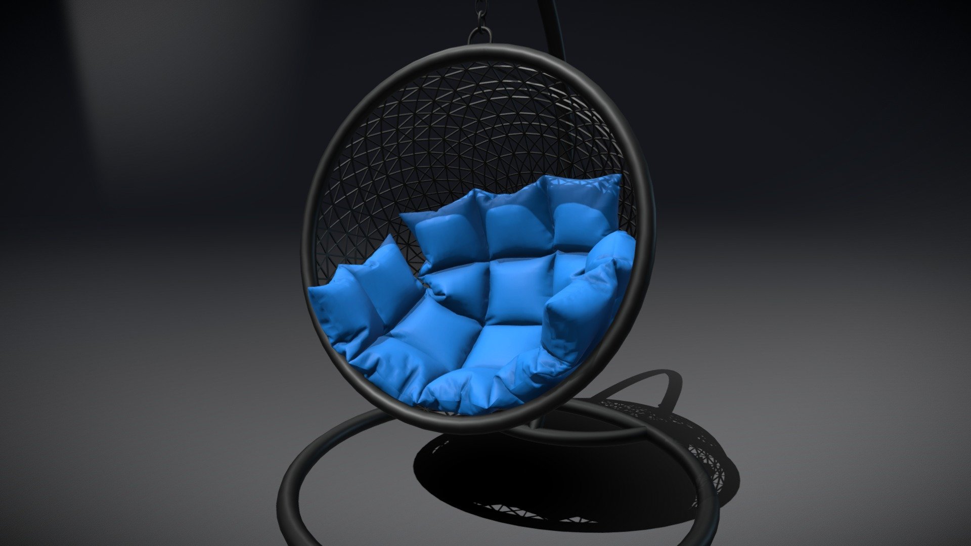 Fast modeling High Poly Swing chair &amp; Marvelous designer training 3d model