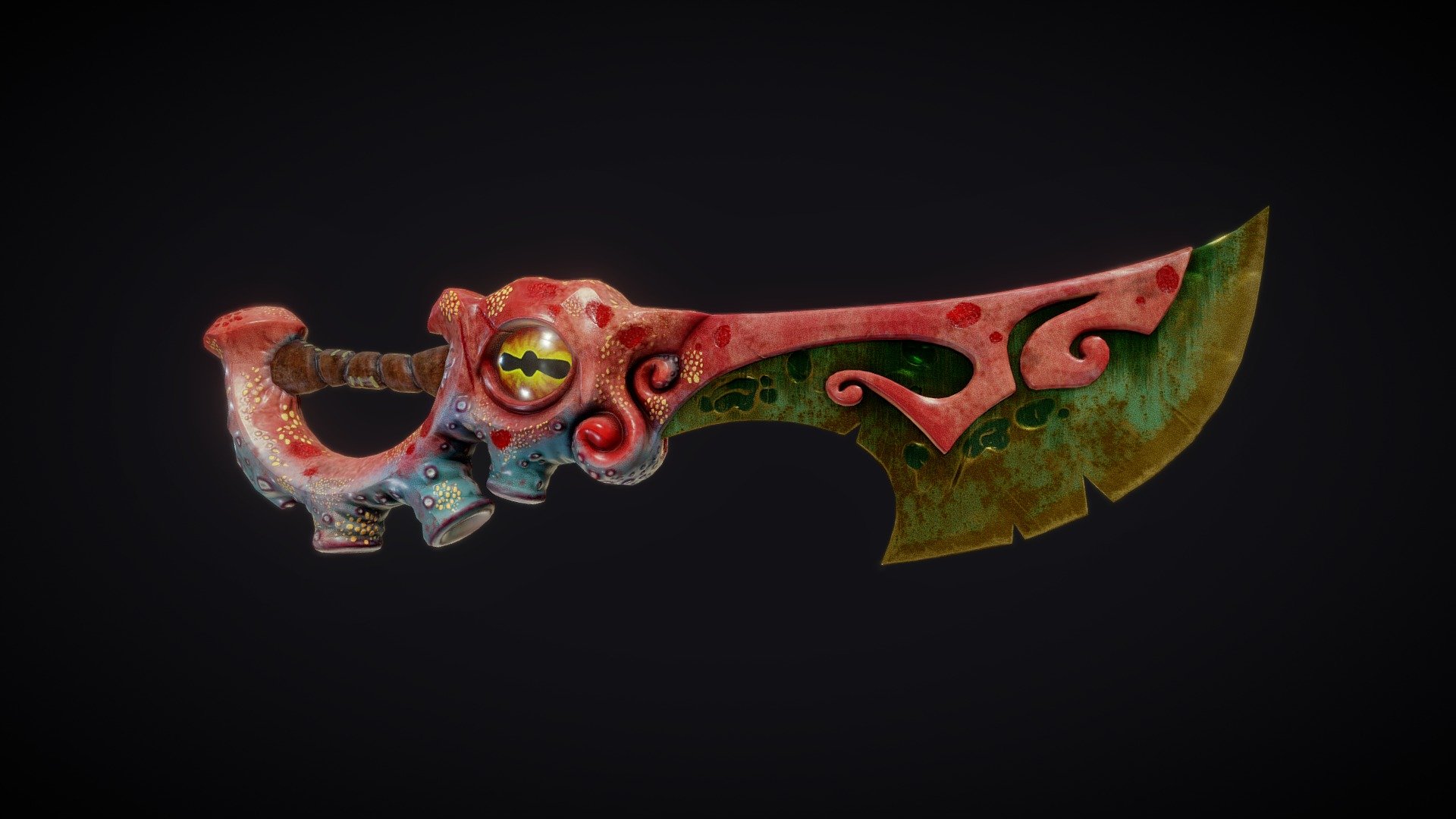 3d sculpt based on the great concept by carlos ruiz https://kairuiz.artstation.com/projects
i decided to take it a little more realistic and slightly less cartoony, comments and critiques welcome - Sqiddy Sword AKA Stabby Stick - 3D model by clbfoot 3d model