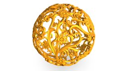Sphere Decor jewellery, jewelry, 3d-print, sphere, decor, curl, author, 3dprint, hardsurface, ball