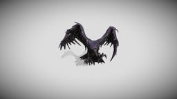 black raven, with spread wings and claws bird, flyer, ebony, mystical, raven, crawler, sable, magical, fowl, feathered, dark, black, magic, craw, corbie, corvids, theurgical, theurgic