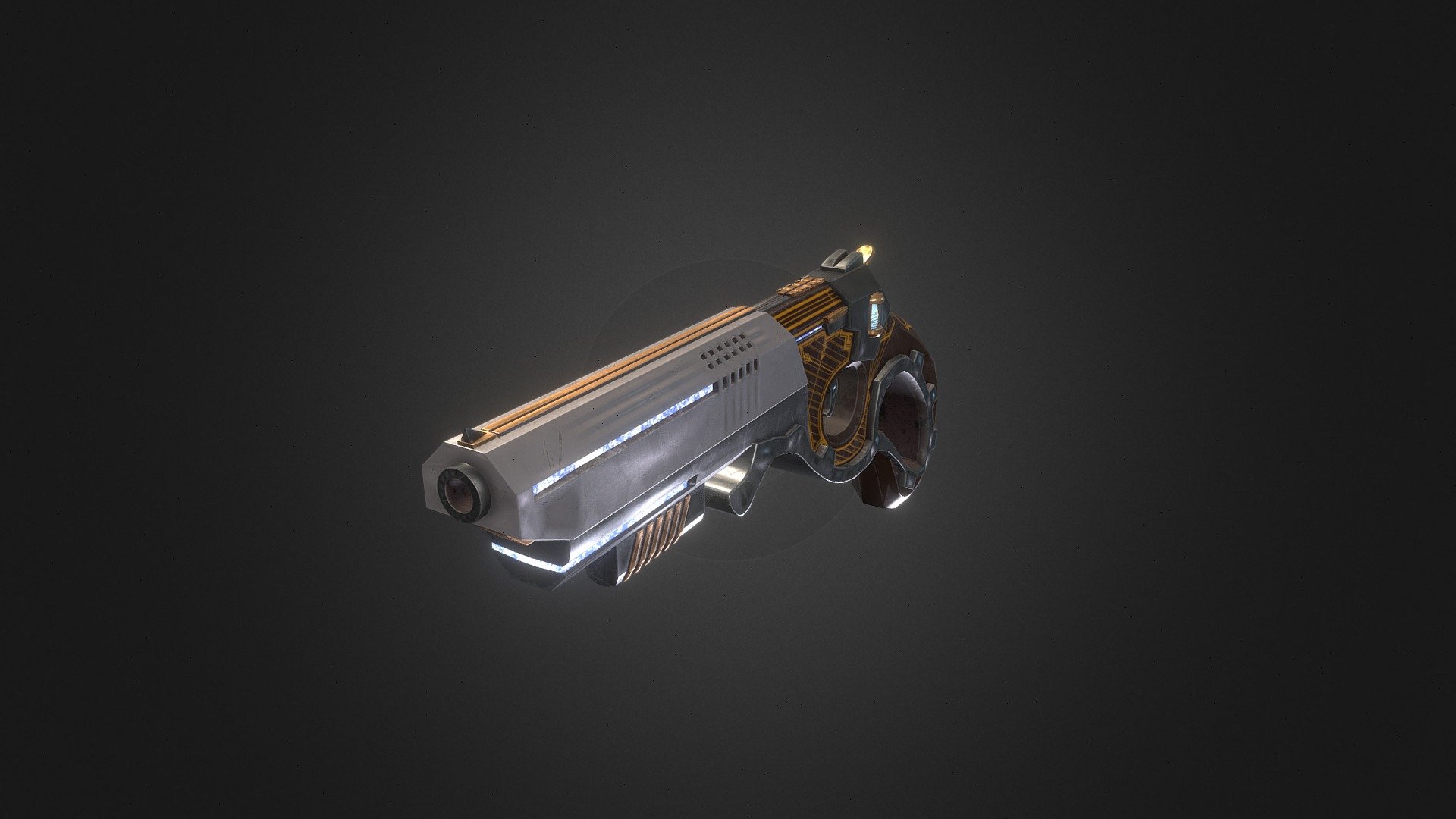 A Energy Pistol with decô art details, used for a 3D Realistic Game - Decô Energy Pistol - 3D model by Seth Santos (@Seth7Santos) 3d model