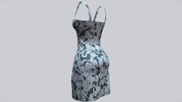 Female Floral Short Dress With Straps