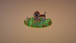 Cartoon Scene low-poly, conceptart, gameasset, gameready, environment