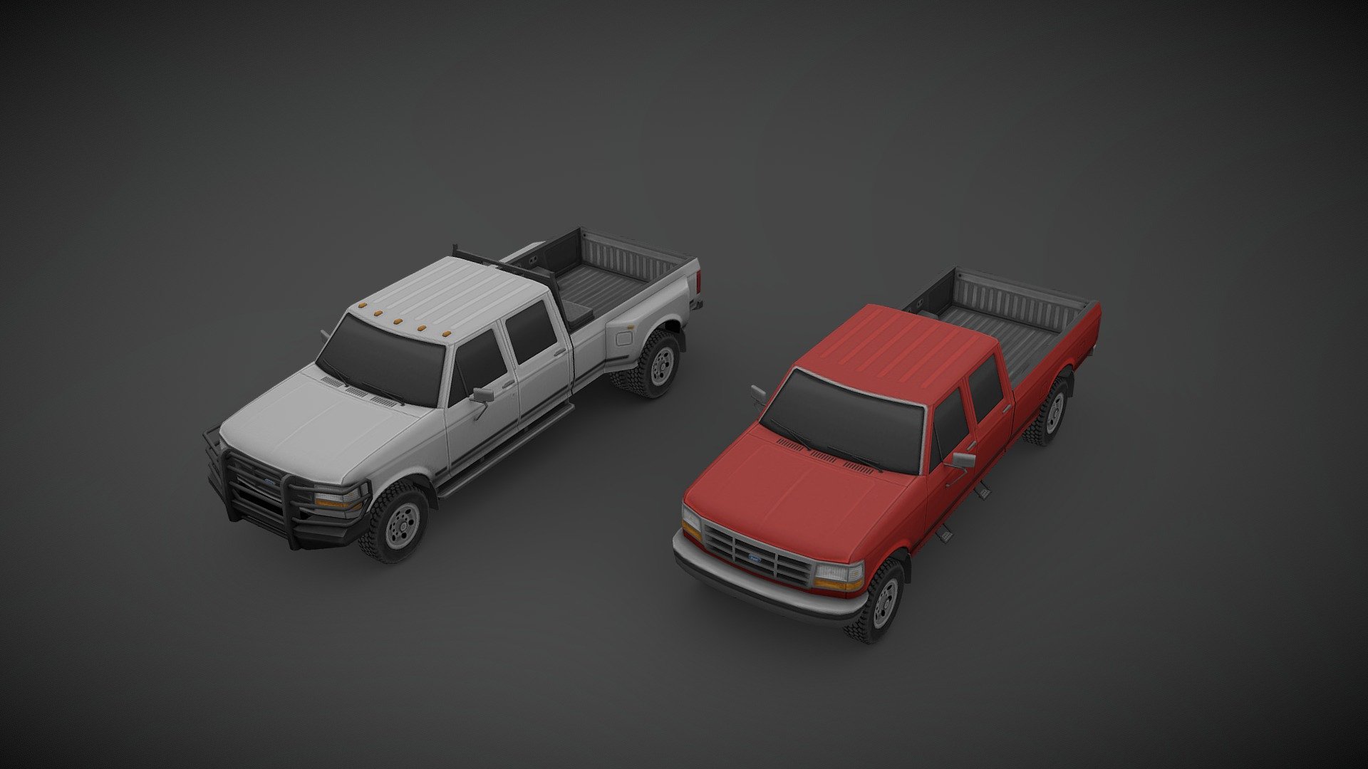 Showcase of a 1993 Ford F-350, I’ve made for project ZOMBOID, low poly but with a high detail texture, optimized for game engine. This version is not a 100% true to the original since there are some compromises I’ve had to make to present it here.

You can find the actual version in project ZOMBOID STEAM Workshop 3d model