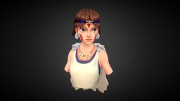 Princess Mononoke Bust unrealengine4, brushforge, character, handpainted, stylized