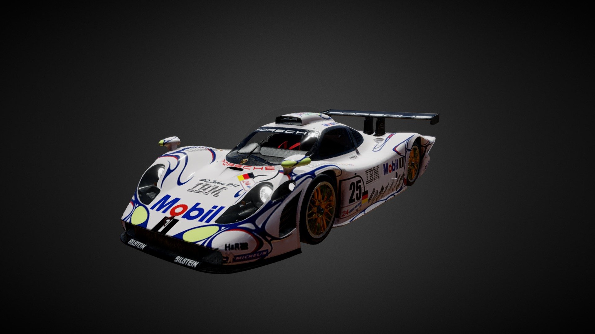 Porsche GT1 - Porsche GT1 - Download Free 3D model by VoxelWolves (@RafaelVicente) 3d model