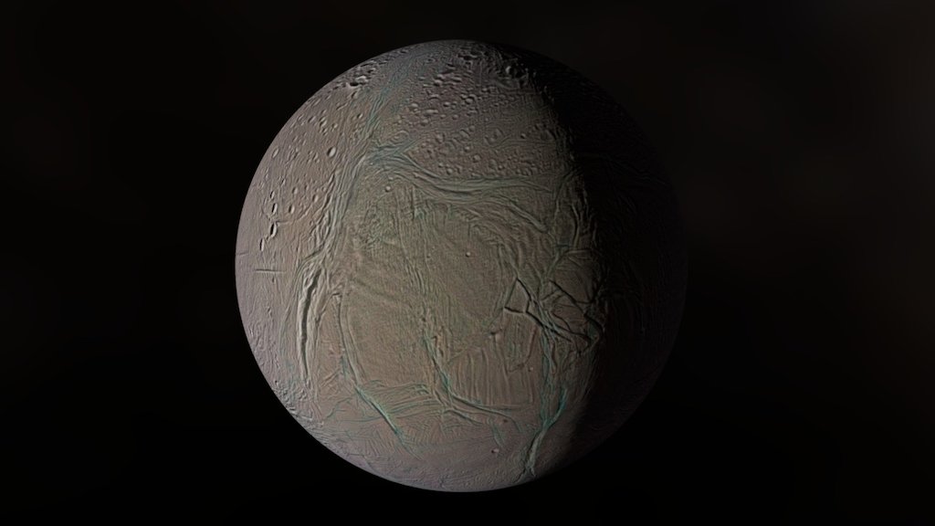 Modelo de Encelado, Satelite de Saturno - Encelado - Download Free 3D model by uperesito 3d model