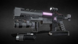 Sci-fi weapon 3ds-max, gunmodel, 3d-model, game-assets, autorifle, sci-fi-weapon, weapon, substance-painter, gun