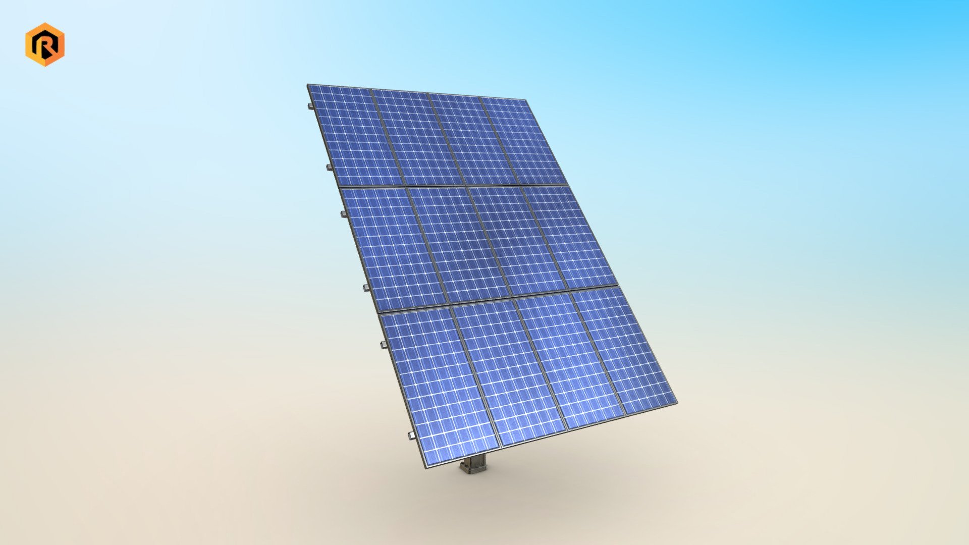 Low-poly PBR 3D models of Solar Panels.

There are 3 variations of this asset in the package. Centered and pointing to left and right.

This object is best for use in games and other VR / AR, real-time applications such as Unity or Unreal Engine.   

Technical details:




2 PBR textures sets (Main Body and Solar Panels) 

10340 Triangles

11530  Vertices

The model is divided into 2 objects (Main Body and Panels)

Model is completely unwrapped

Model is fully textured with all materials applied

Lot of additional file formats included (Blender, Unity, Maya etc.)

PBR texture sets details:




4096 MainBody PBR texture set (Albedo, Metallic, Smoothness, Normal, AO)

2048 SolarPanels PBR texture set (Albedo, Metallic, Smoothness, Normal, AO)

More file formats are available in additional zip file on product page.  

Please feel free to contact me if you have any questions or need any support for this asset.

Support e-mail: support@rescue3d.com - Solar Panels - Buy Royalty Free 3D model by Rescue3D Assets (@rescue3d) 3d model
