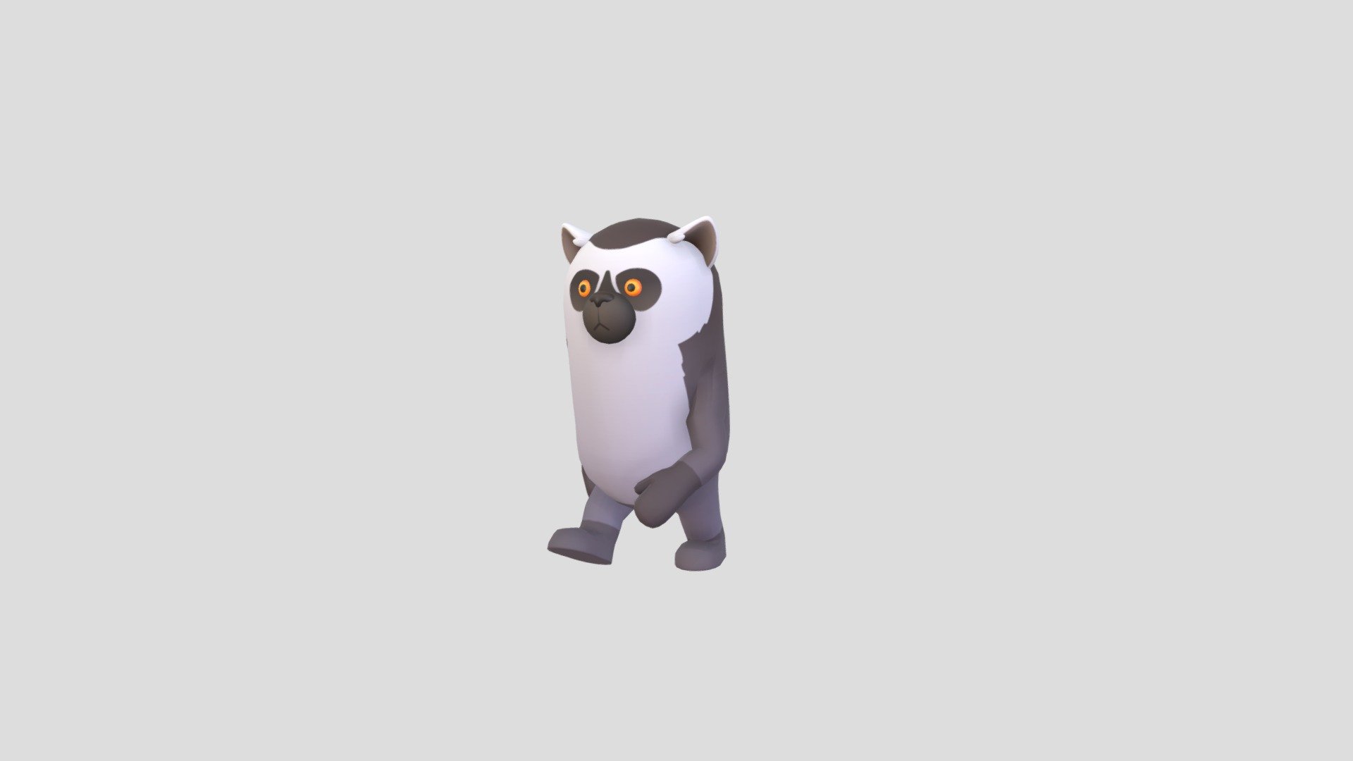 Rigged Lemur Character 3d model.      
    


File Formats      
 
- 3ds max 2023 (Rigged With CAT)  
 
- FBX  (Rigged) 
 
- OBJ  (NoRig) 
    


Clean topology    

Body Rigged  

No Facial Rig  or Blendshapes 

No Animations  

Non-overlapping unwrapped UVs        
 


PNG texture               

2048x2048                


- Base Color                        

- Normal                            

- Roughness                         



2,728 polygons                          

2,821 vertexs                          
 - Rigged Lemur Character - Buy Royalty Free 3D model by bariacg 3d model