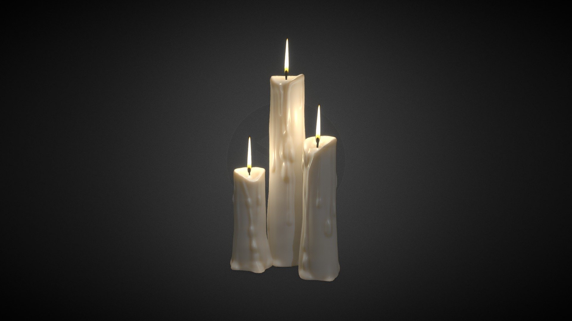 A Set of Candles I created for another Project 3d model